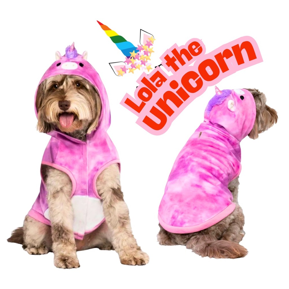 🦄 Lola the Unicorn Squishmallows Pink Unicorn Dog Costume SMALL